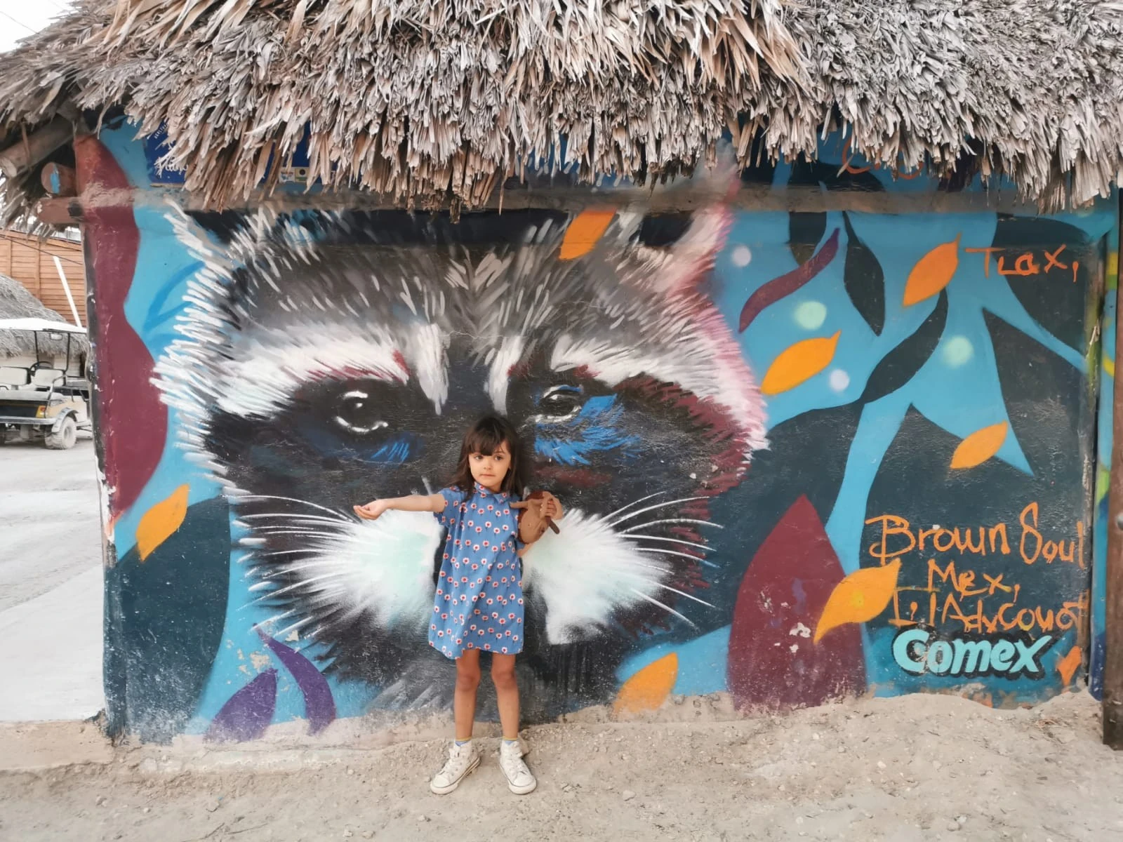 Peinture murale dans le village d'Holbox